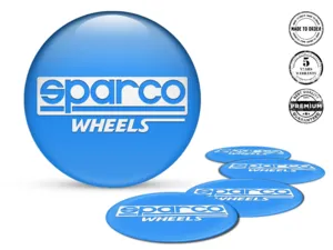 Sparco Pegatina Bombada Logo Emblemas de Rueda Elegante